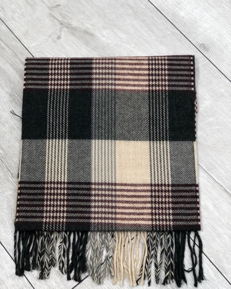 Buy Black Boxed Patterned Scarf by Gentwith.com with Free Shipping
