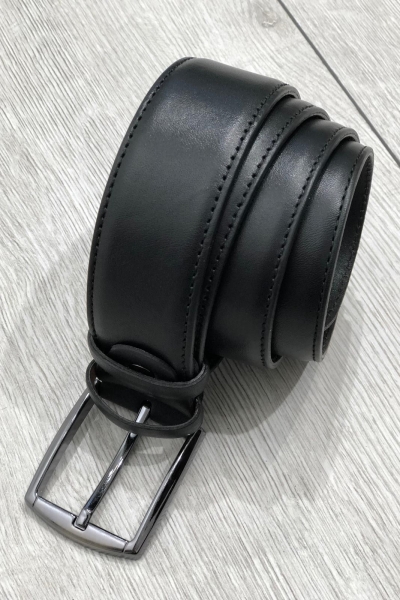 Black Leather Belt by Gentwith.com with Free Shipping