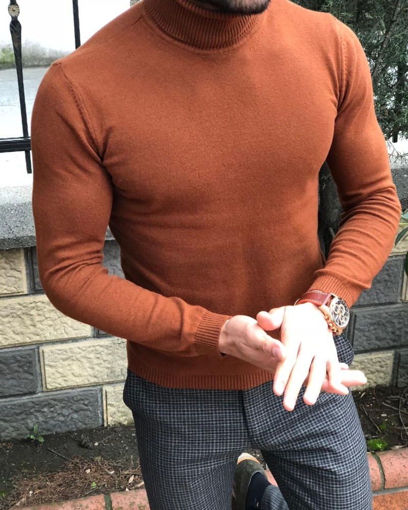 Tile Slim Fit Turtleneck Sweater by Gentwith.com with Free Shipping