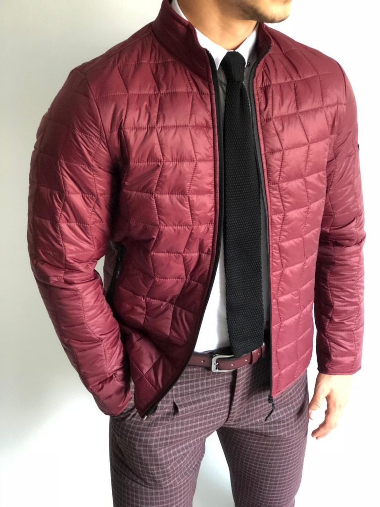Buy Red Slim Fit Inflatable Jacket by Gentwith.com with Free Shipping