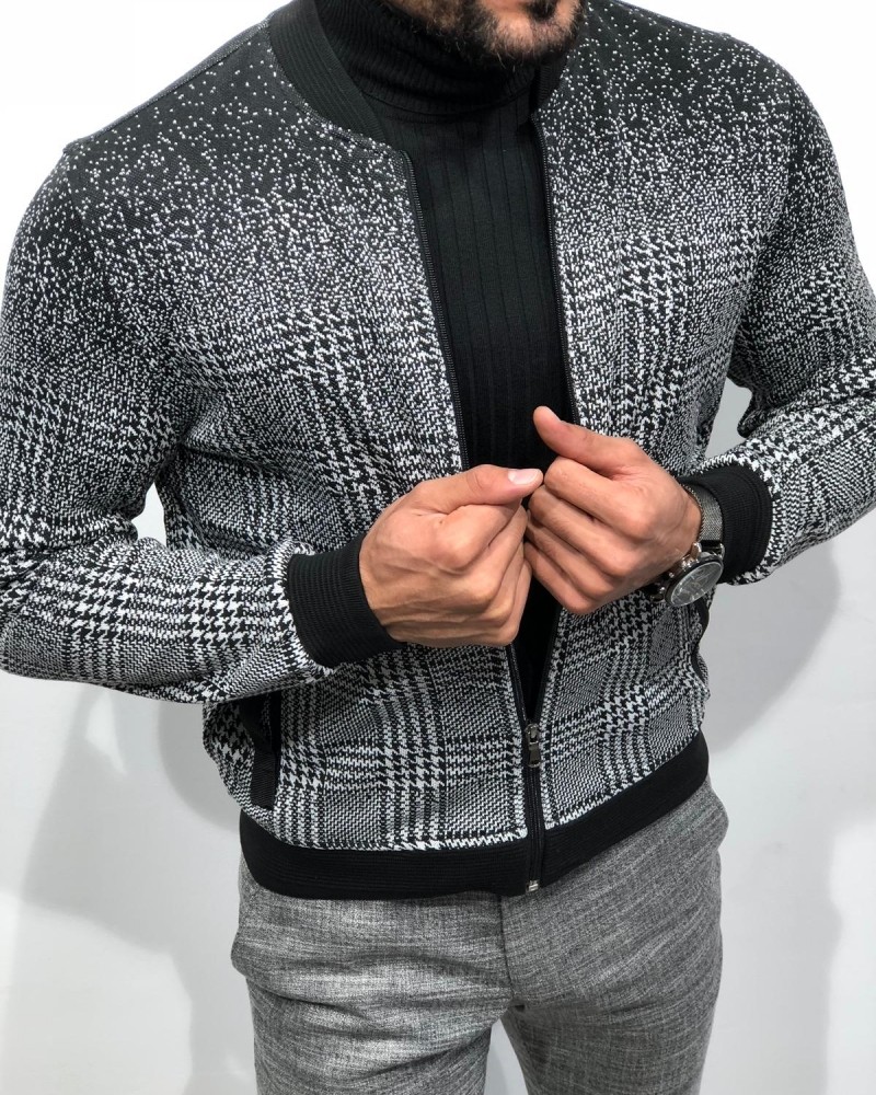 Black Slim Fit Jacket by Gentwith.com with Free Shipping