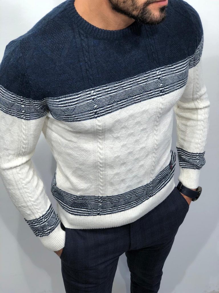 Buy White Slim Fit Sweater by Gentwith.com with Free Shipping