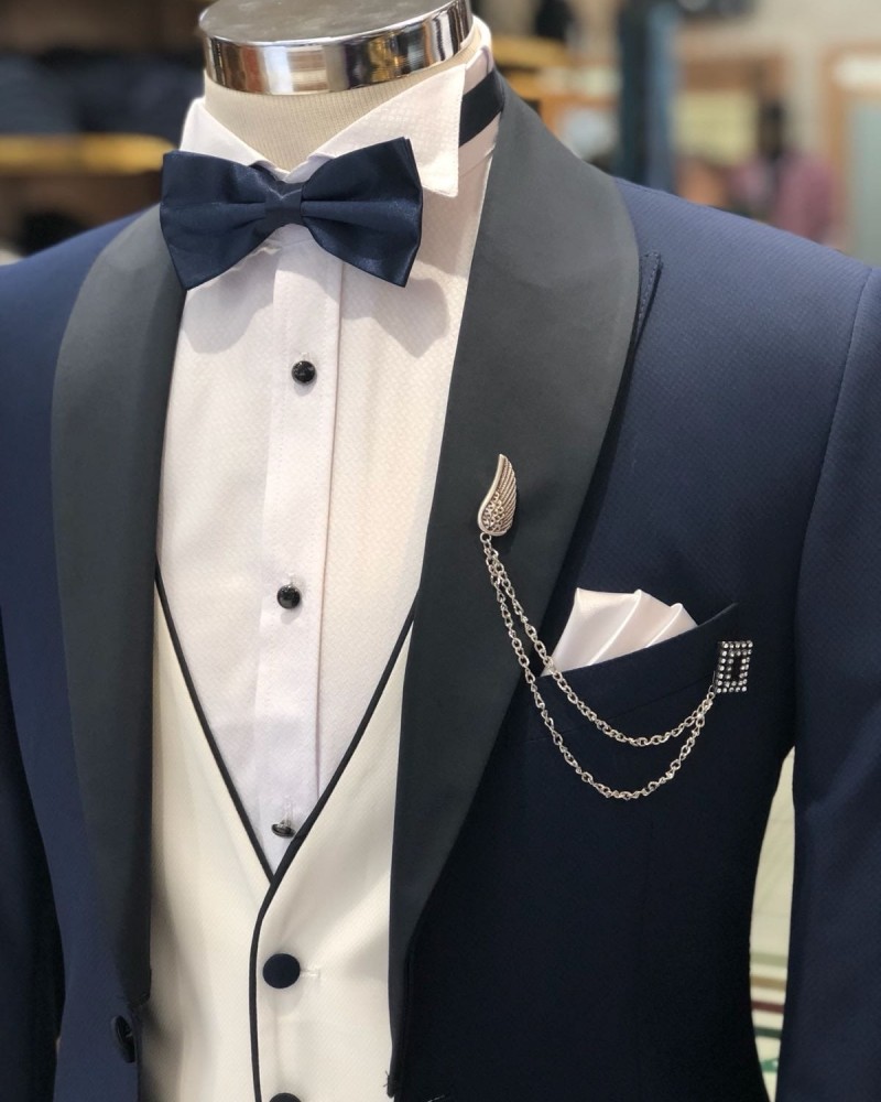 Navy Blue Tuxedo by Gentwith.com with Free Shipping
