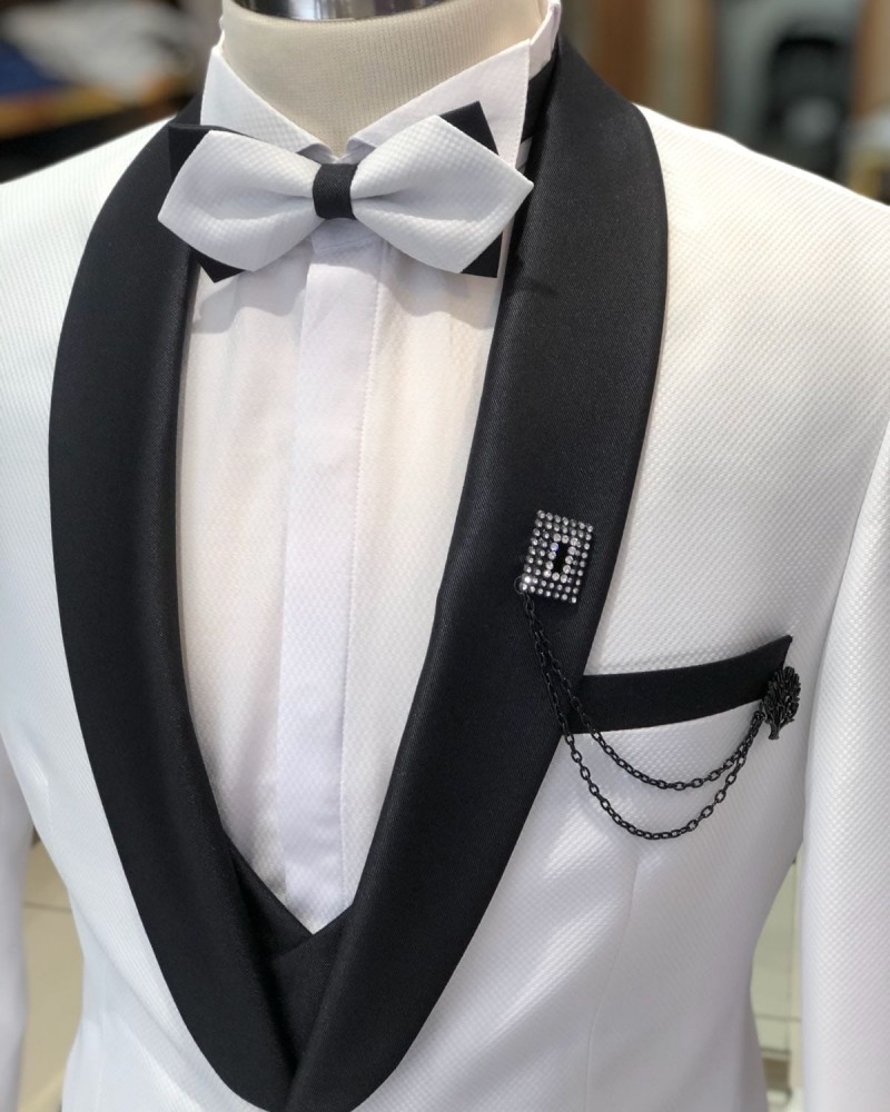 White Men's Tuxedo by Gentwith.com with Free Shipping