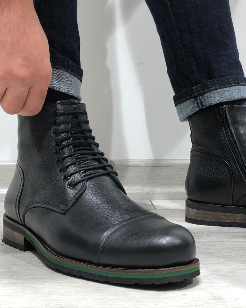 Black Military Boot by Gentwith.com with Free Shipping