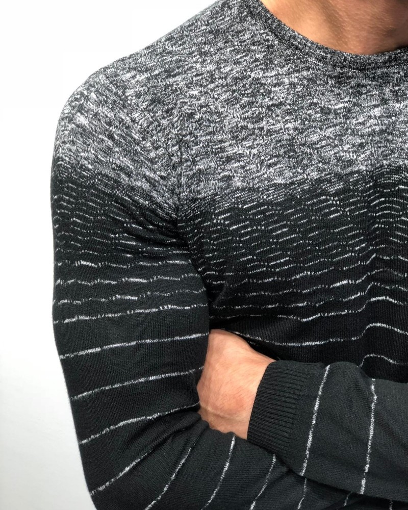 Men's Black Slim Fit Sweater by Gentwith.com with Free Shipping