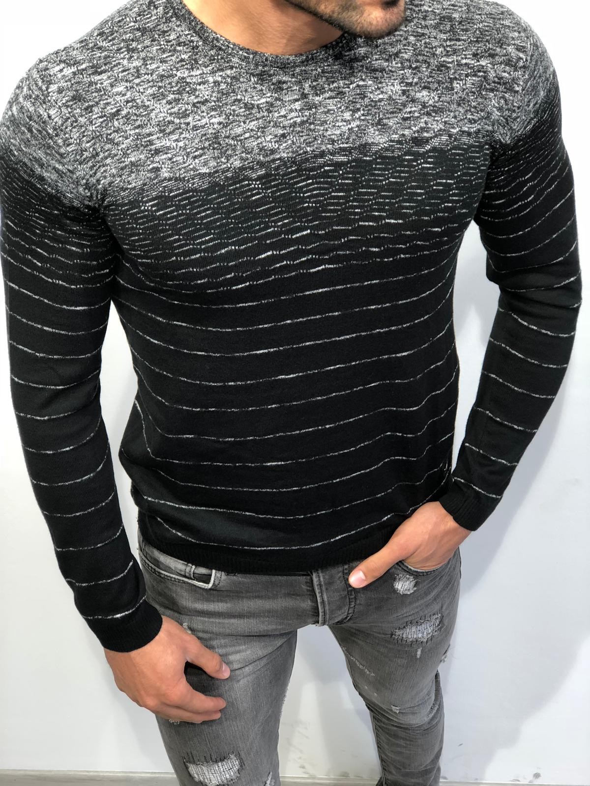 Buy Black Slim Fit Sweater by Gentwith.com with Free Shipping