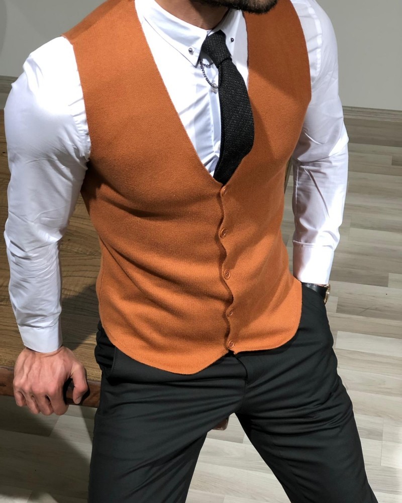Tile Slim Fit Vest by Gentwith.com with Free Shipping