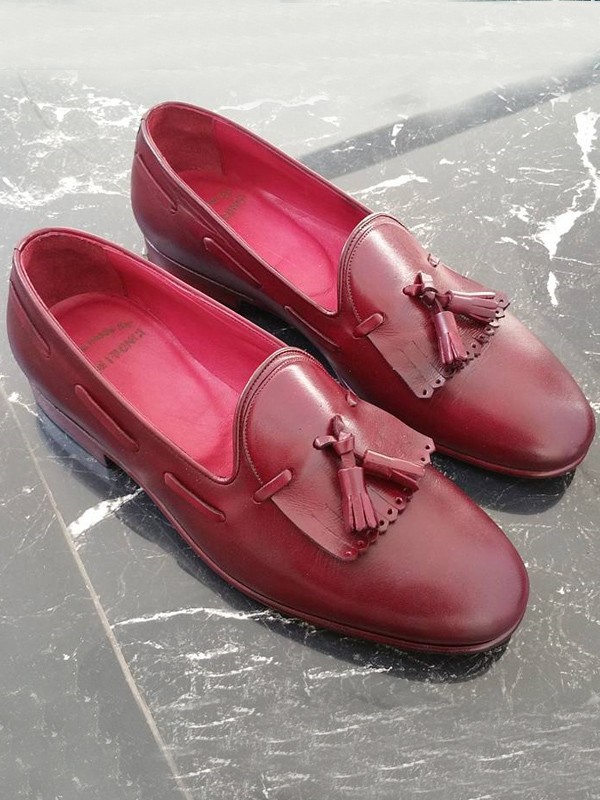 Buy Clarer Red Bespoke Shoes by Gentwith.com with Free Shipping