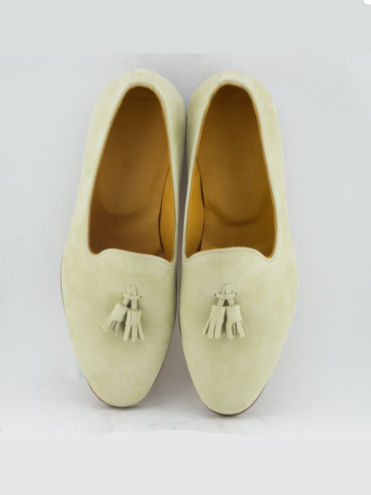 Buy Stone Genuine Suede Leather Tassel Loafers by GentWith.com