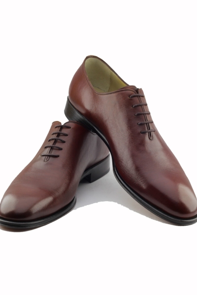 Brown Handmade Calf Leather Bespoke Shoes by Gentwith.com with Free Shipping