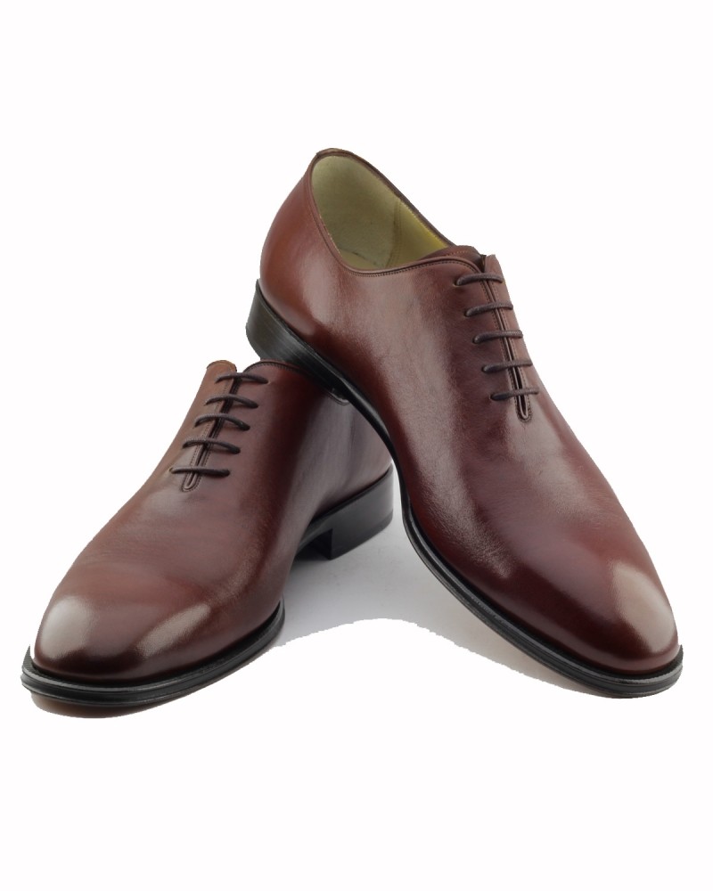 Brown Handmade Calf Leather Bespoke Shoes by Gentwith.com with Free Shipping