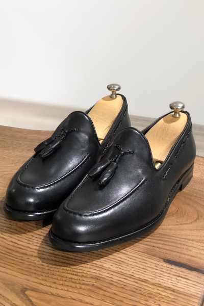 Black Tassel Loafer by Gentwith.com with Free Shipping