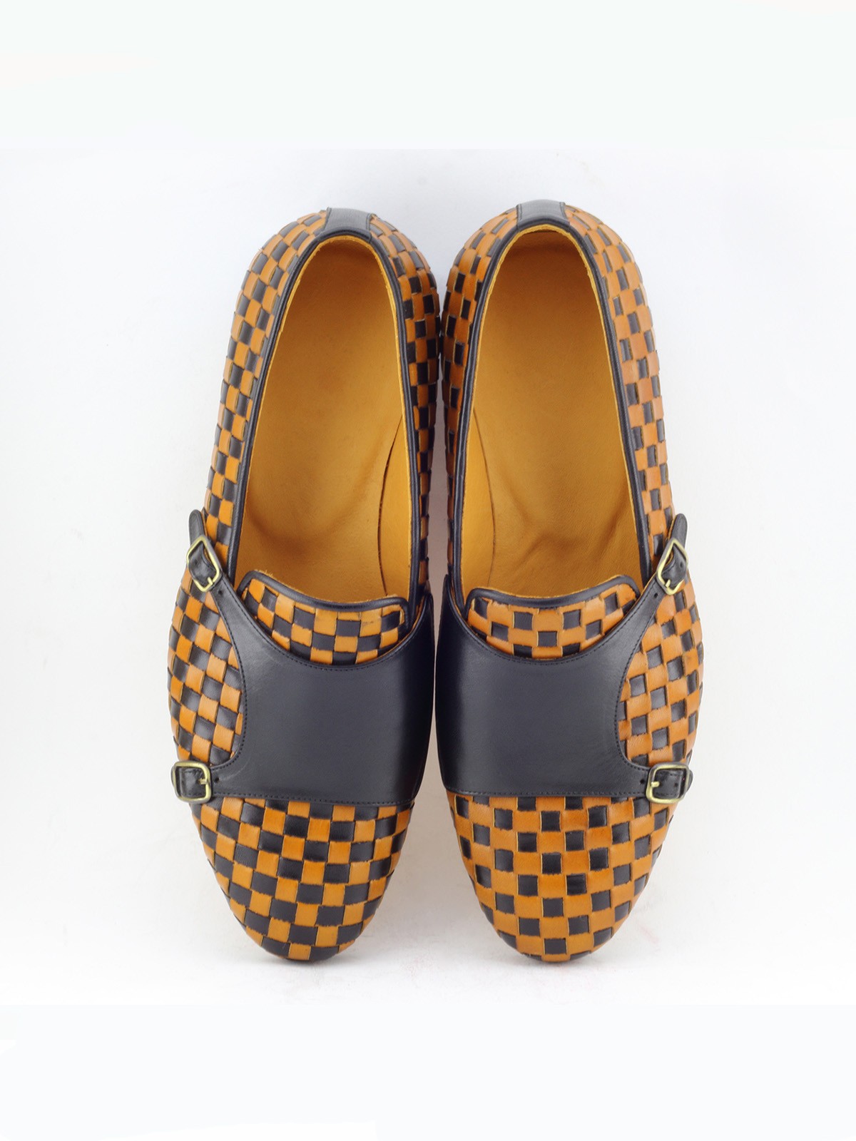 Yellow Handmade Calf Leather Bespoke Shoes by Gentwith.com with Free Shipping