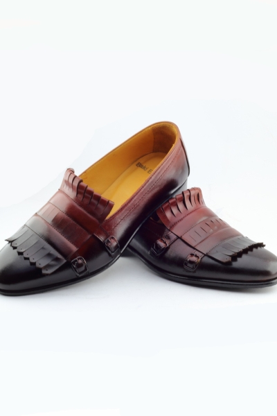 Brown Handmade Calf Leather Bespoke Shoes by Gentwith.com with Free Shipping