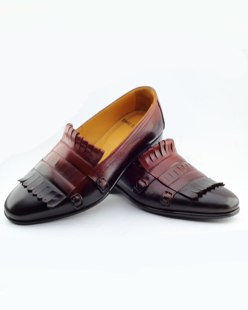 Brown Handmade Calf Leather Bespoke Shoes by Gentwith.com with Free Shipping