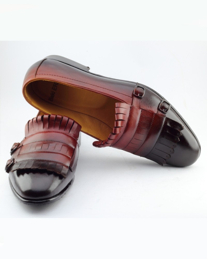 Brown Handmade Calf Leather Bespoke Shoes by Gentwith.com with Free Shipping