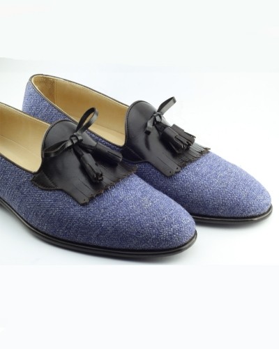 Gray Handmade Calf Leather Bespoke Shoes by Gentwith.com with Free Shipping