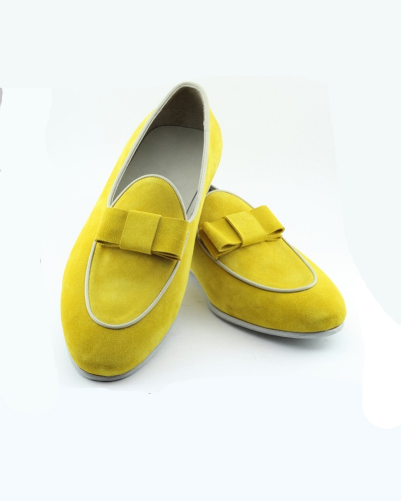 Buy Lemon Suede Bespoke Shoes by Gentwith.com with Free Shipping