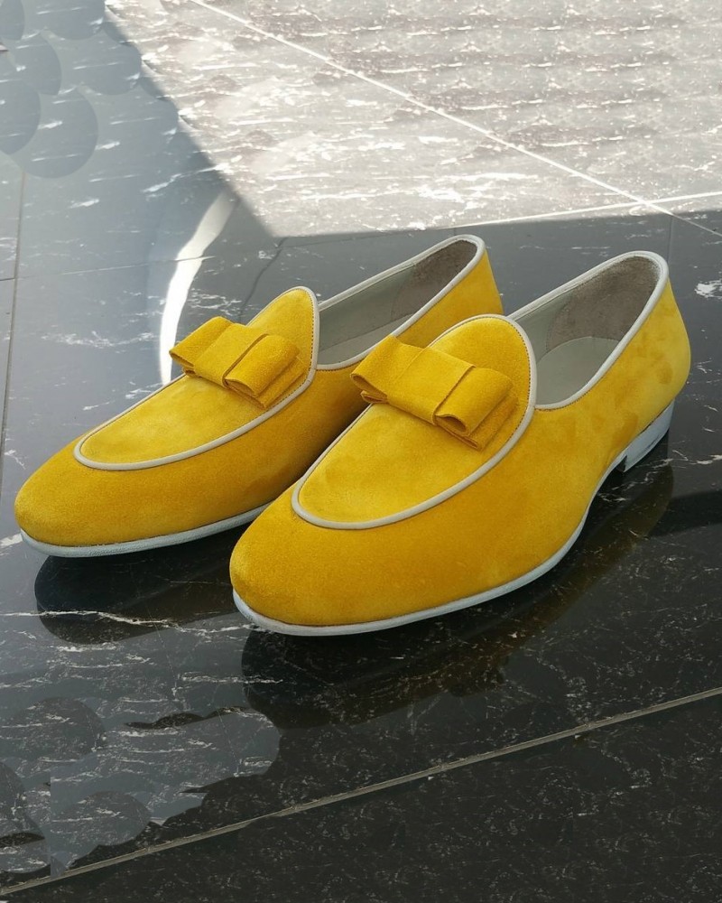 Buy Lemon Suede Bespoke Shoes by Gentwith.com with Free Shipping