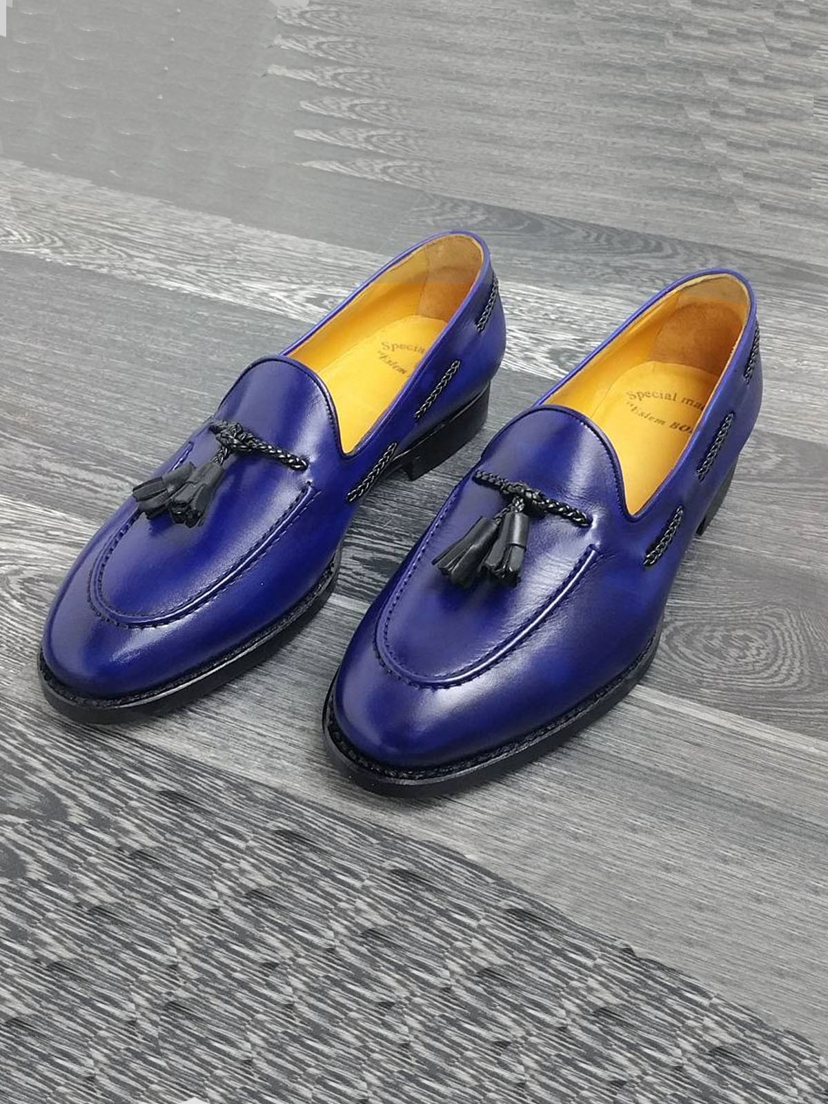 Buy Blue Bespoke Shoes by Gentwith.com with Free Shipping
