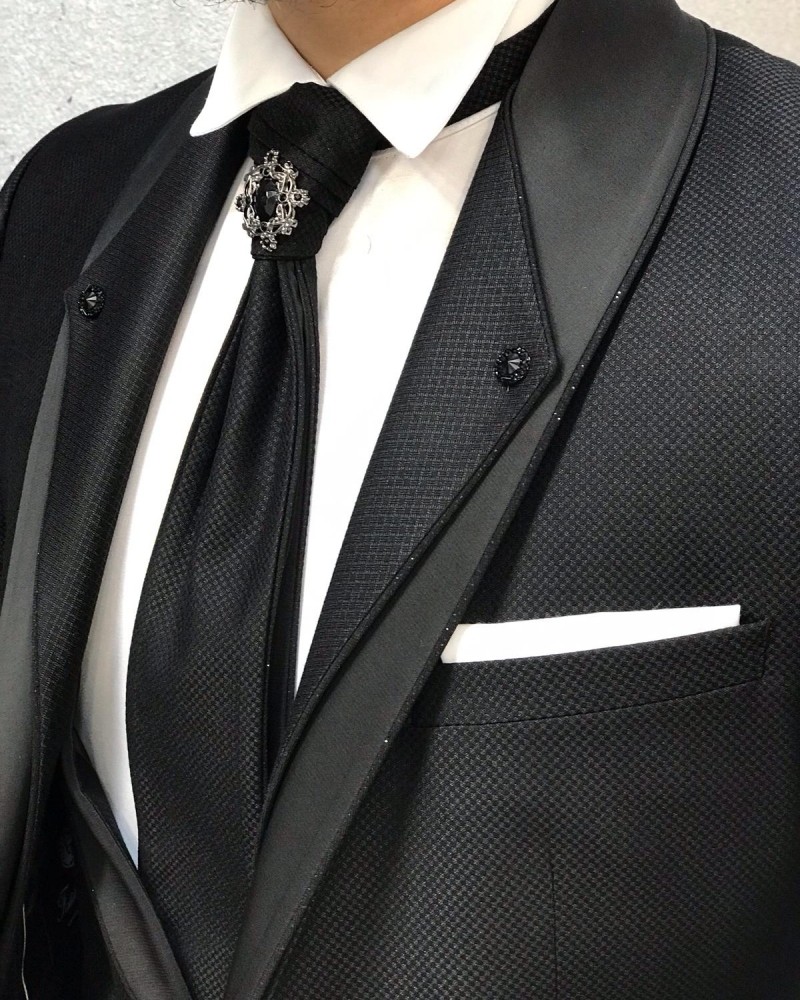 Buy Black Slim Fit Groom Suit by Gentwith.com with Free Shipping