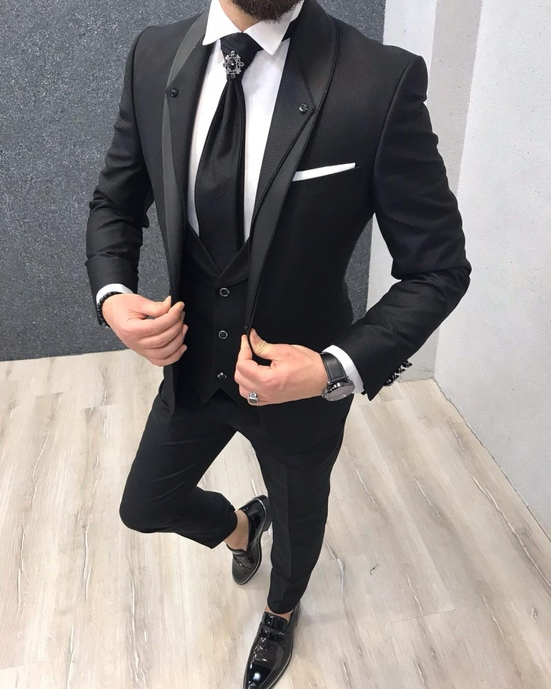Black Groom Suit by Gentwith.com with Free Shipping