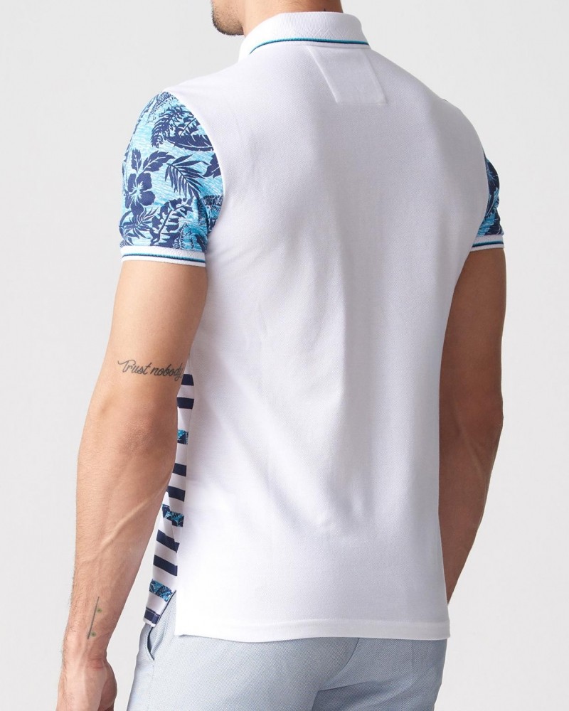 Turquoise Slim Fit Collar T-shirt by Gentwith.com with Free Shipping