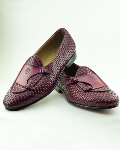 Crimson Handmade Calf Leather Bespoke Shoes by Gentwith.com with Free Shipping