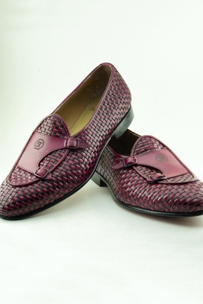 Crimson Handmade Calf Leather Bespoke Shoes by Gentwith.com with Free Shipping