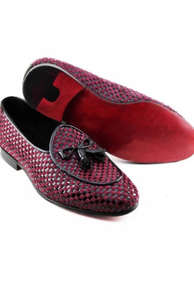 Crimson Handmade Calf Leather Bespoke Shoes by Gentwith.com with Free Shipping