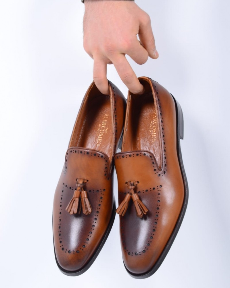 Tan Tassel Loafer by Gentwith.com with Free Shipping