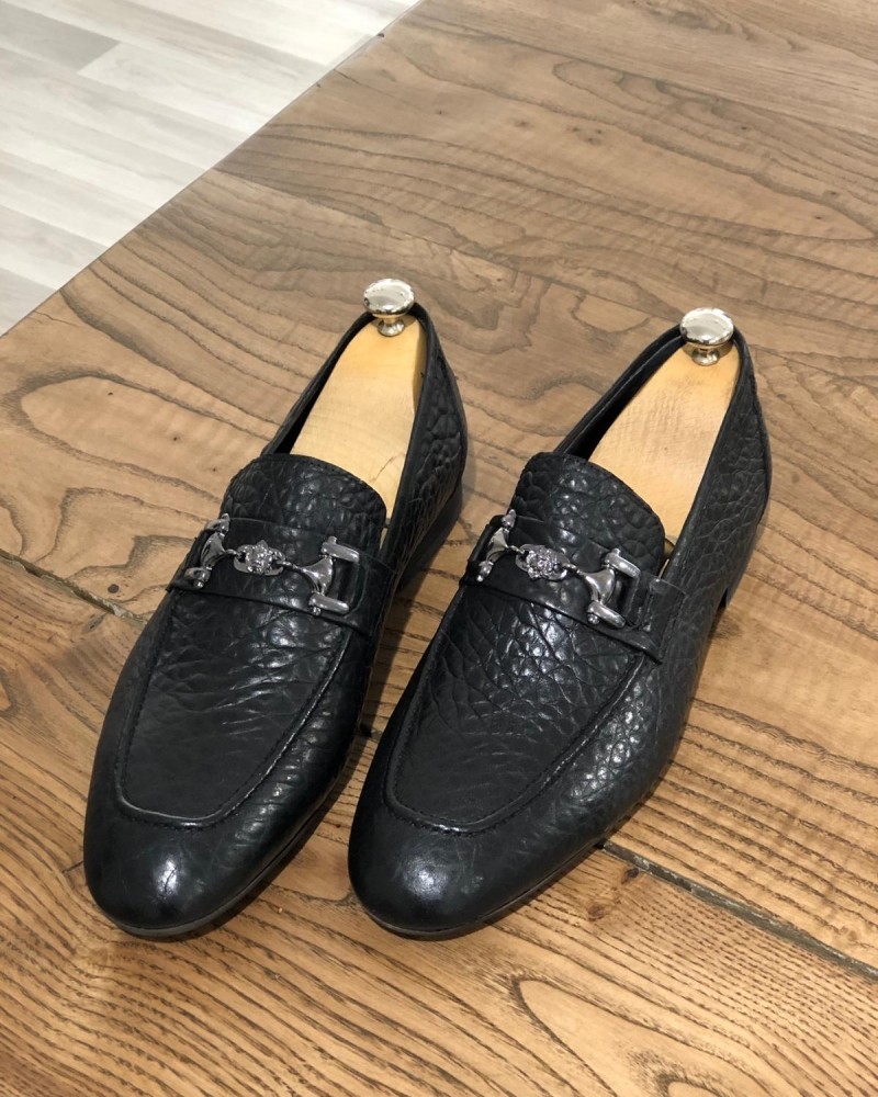 Buy Black Leather Loafer by Gentwith.com with Free Shipping