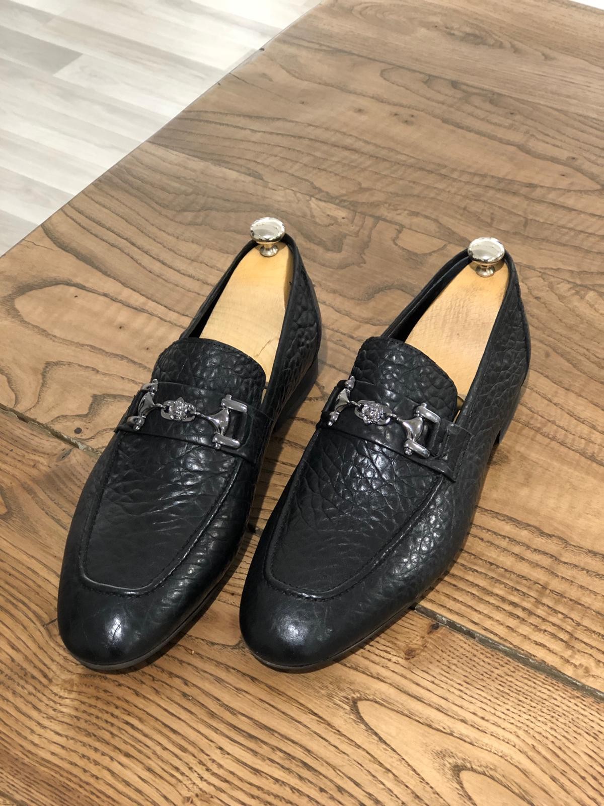 Buy Black Leather Loafer by Gentwith.com with Free Shipping