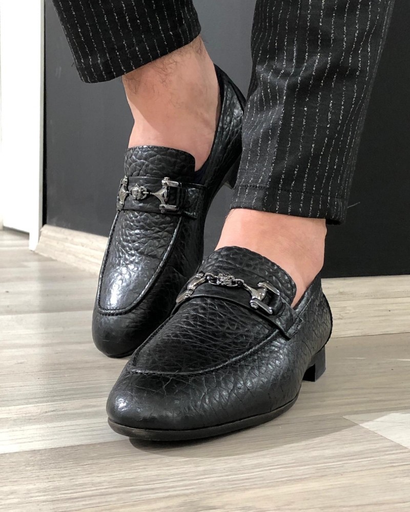 Black Leather Loafer by Gentwith.com with Free Shipping