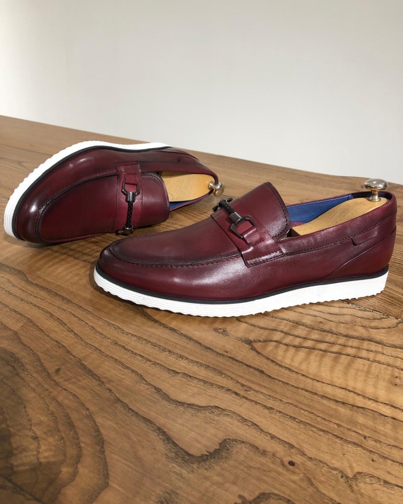 Claret Red Loafer by Gentwith.com with Free Shipping