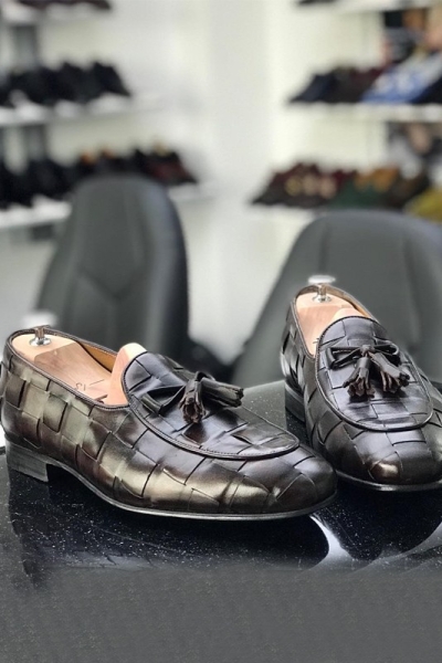 Black Tassel Loafers