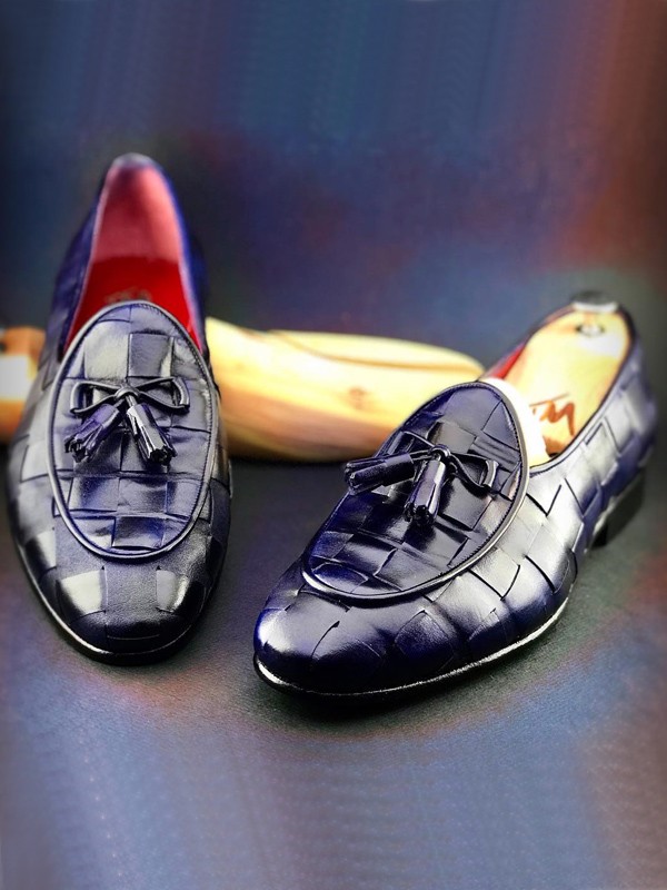 Buy Blue Bespoke Shoes by Gentwith.com with Free Shipping