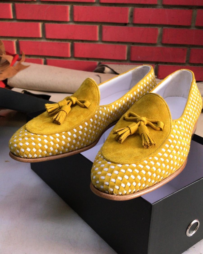 Buy Lemon Suede Bespoke Shoes by Gentwith.com with Free Shipping