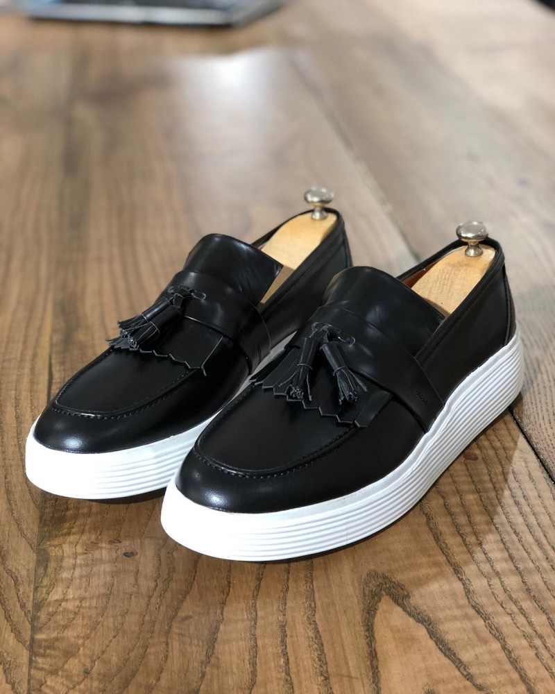 Black Tassel Espadrille Loafer by Gentwith.com with Free Shipping