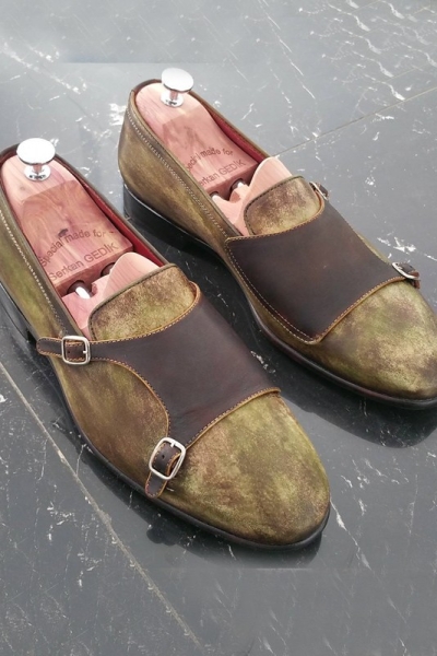 Brown Handmade Calf Leather Bespoke Shoes by Gentwith.com with Free Shipping