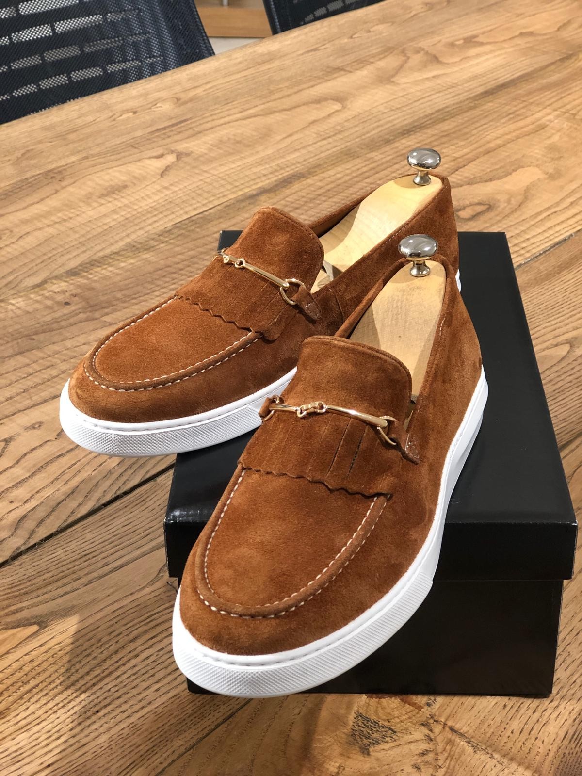 Buy Cinnamon Kilt Espadrille Loafer by  with Free Shipping