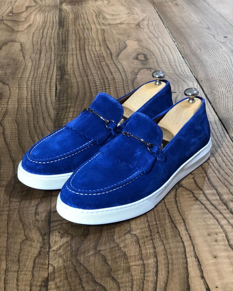 Sax Suede Kilt Espadrille Loafer by Gentwith.com with Free Shipping