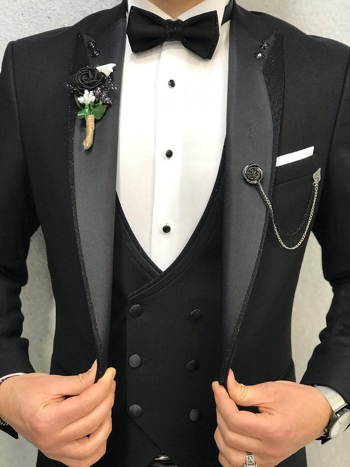 Buy Black Slim Fit Tuxedo by GentWith.com with Free Shipping