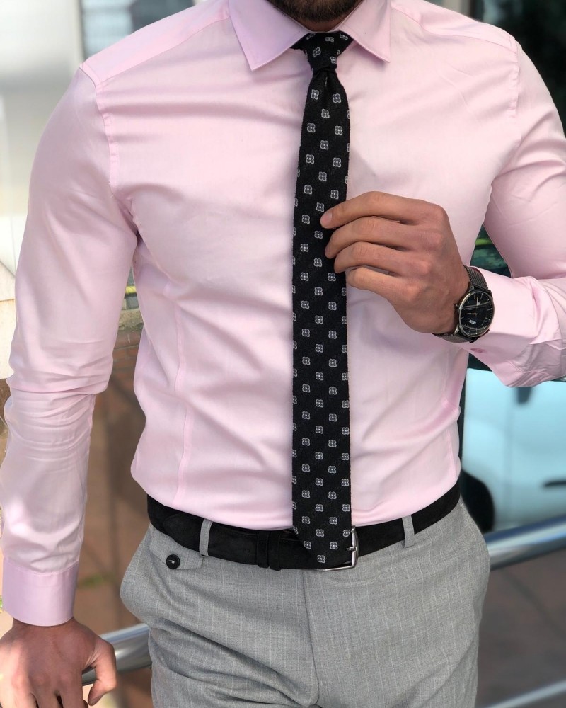 Pink Slim Fit Dress Shirt by GentWith.com with Free Shipping
