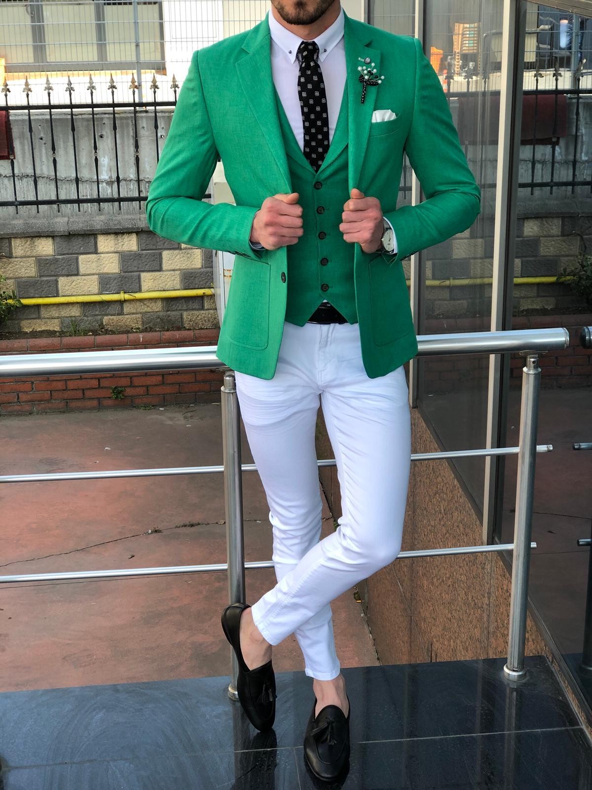Green Suit Men by GentWith.com with Free Shipping