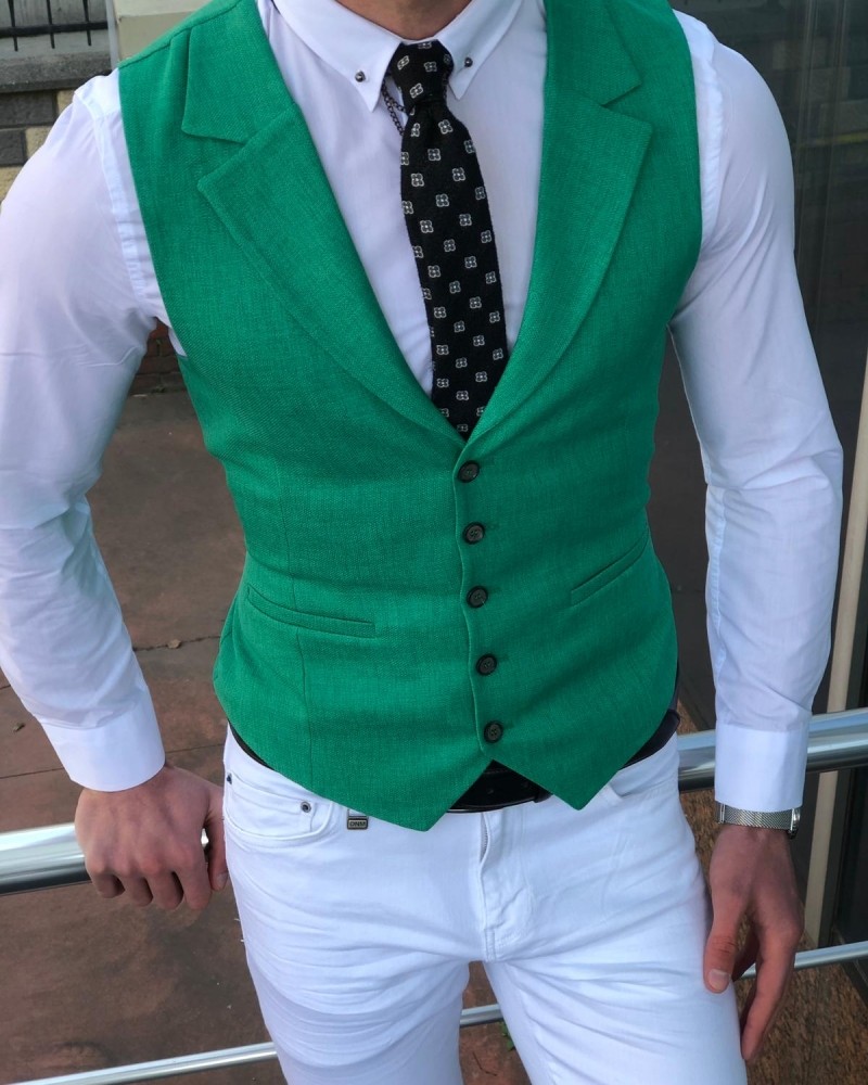 Green Vest Men by Gentwith.com with Free Shipping