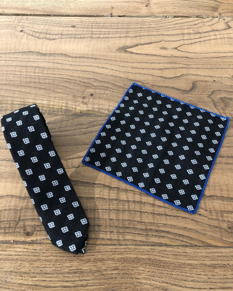 Black Floral Skinny Tie by GentWith.com with Free Shipping