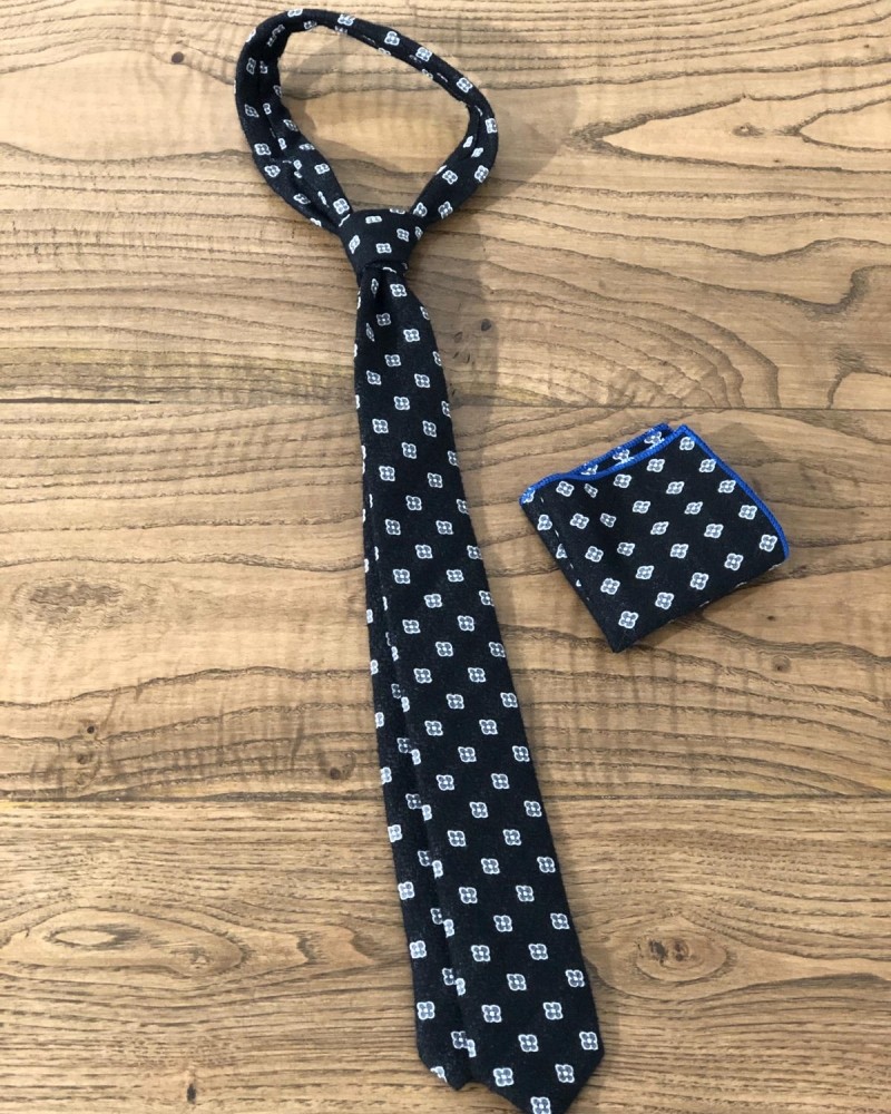 Black Floral Tie by GentWith.com with Free Shipping