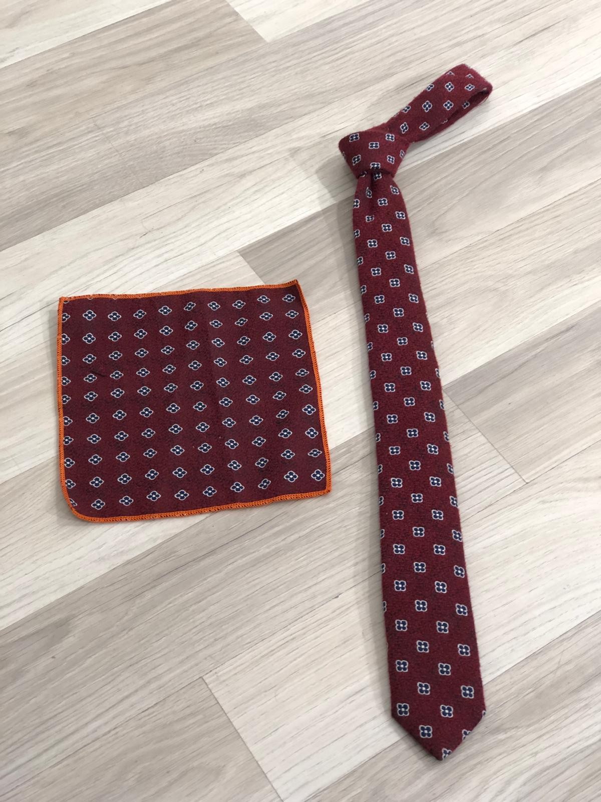 Buy Claret Red Floral Skinny Tie by GentWith.com with Free Shipping